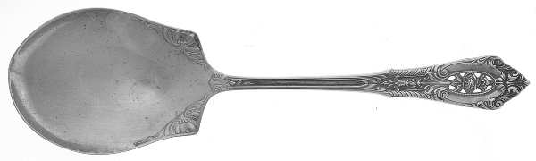 Rose Point (Sterling, 1934, No Monograms) Solid Salad Serving Spoon