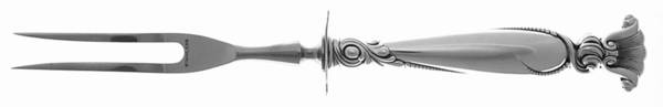 Romance of The Sea (Sterling, 1950) Small Steak Carving Fork with Stainless Prongs