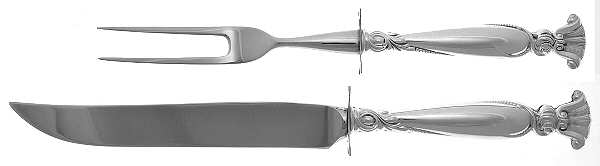 Romance of The Sea (Sterling, 1950) Small Stainless Blade 2-Piece Steak Carving Set