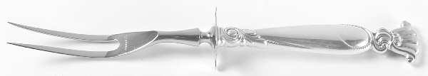 Romance of The Sea (Sterling, 1950) Small Steak Carving Fork with Stainless Prongs