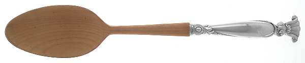 Romance of The Sea (Sterling, 1950) Salad Serving Spoon with Wooden Bowl