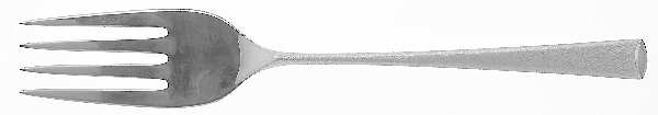 Royal Satin (Sterling, 1965) Medium Solid Cold Meat Serving Fork