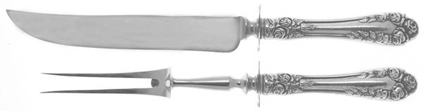 Rose (Sterling, 1898-1888) Small Stainless Blade 2-Piece Steak Carving Set