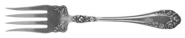 Rose (Sterling, 1898-1888) Medium Solid Cold Meat Serving Fork