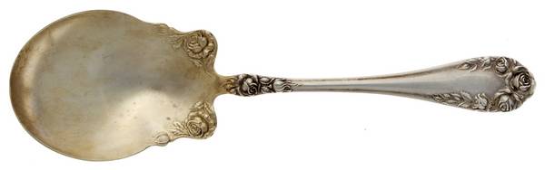 Rose (Sterling, 1898-1888) Solid Salad Serving Spoon