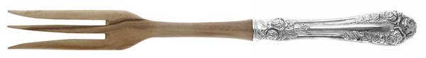 Rose (Sterling, 1898-1888) Salad Serving Fork with Wooden Prongs