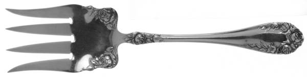 Rose (Sterling, 1898-1888) Solid Salad Serving Fork