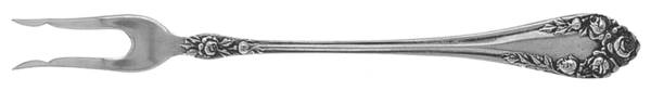 Rose (Sterling, 1898-1888) Short Handle Pickle/Olive Fork