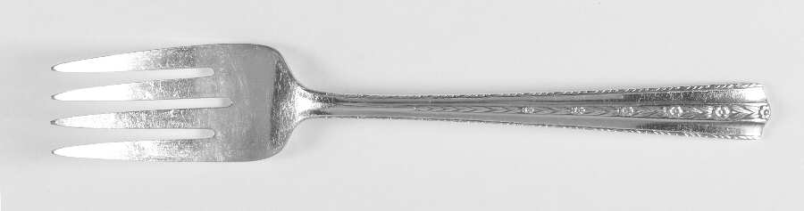 Roseanne (Silverplate, 1938) Medium Solid Cold Meat Serving Fork by Wallace Silver