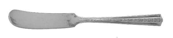 Roseanne (Silverplate, 1938) Flat Handle Butter Spreader by Wallace Silver