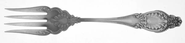Sappho (Sterling, 1895) Medium Solid Cold Meat Serving Fork