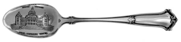 Saxon (Sterling, 1910) Souvenir Spoon (Five O'Clock)