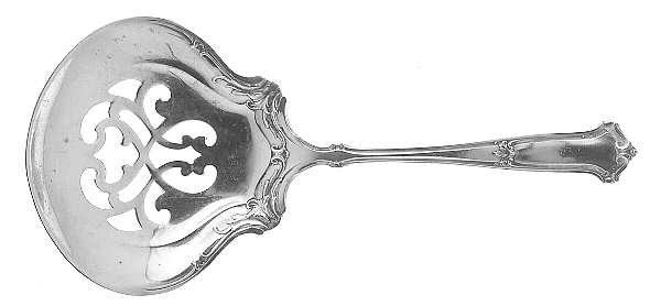 Saxon (Sterling, 1910) Solid Bon Bon Spoon with Pierced Bowl