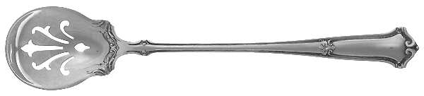 Saxon (Sterling, 1910) Pierced Bowl Short Handle Olive Spoon