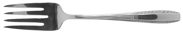 Sharon (Silverplate, Harmony House, 1926) Medium Solid Cold Meat Serving Fork