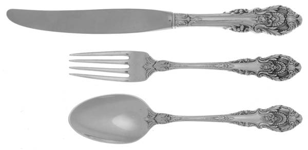 Sir Christopher (Sterling) 3 Piece Youth Set (Knife, Fork & Spoon)