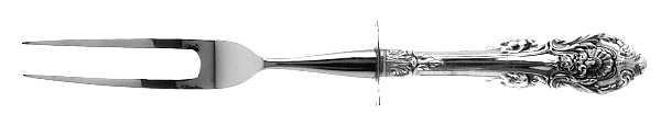 Sir Christopher (Sterling) Small Steak Carving Fork with Stainless Prongs