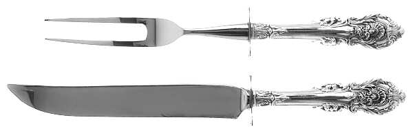 Sir Christopher (Sterling) Small Stainless Blade 2-Piece Steak Carving Set