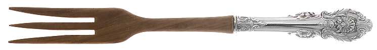 Sir Christopher (Sterling) Salad Serving Fork with Wooden Prongs