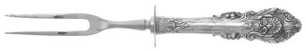 Sir Christopher (Sterling) Small Steak Carving Fork with Stainless Prongs