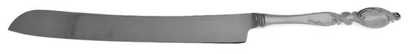 Silver Swirl (Sterling) Wedding Cake Knife with Stainless Blade HC