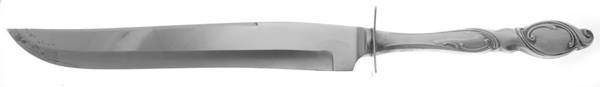 Silver Swirl (Sterling) Large Stainless Blade Roast Carving Knife