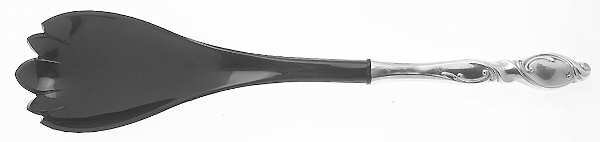 Silver Swirl (Sterling) Salad Serving Fork with Plastic Prongs
