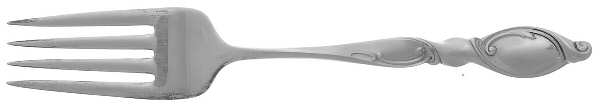 Silver Swirl (Sterling) Individual Salad Fork by Wallace Silver