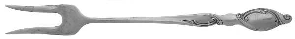 Silver Swirl (Sterling) Short Handle Pickle/Olive Fork