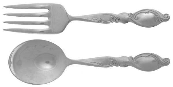 Silver Swirl (Sterling) 2 Pc Baby Set (BF, BS)