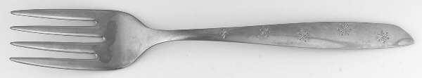 Snow Fall (Stainless) Medium Solid Cold Meat Serving Fork