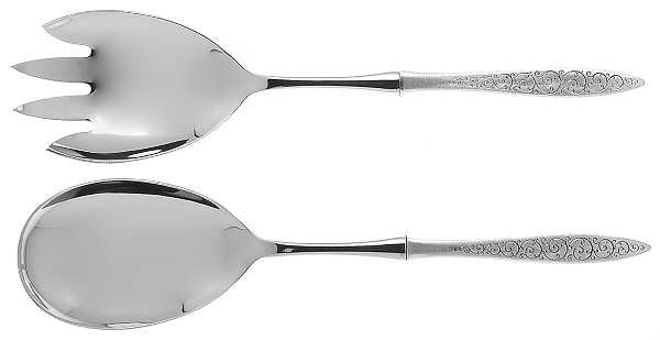 Spanish Lace (Sterling, 1964) 2 Pc Salad Set with Stainless Bowl