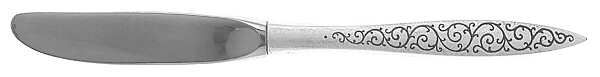 Spanish Lace (Sterling, 1964) Modern Hollow Butter Spreader (Stainless) by Wallace Silver