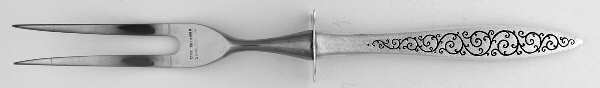Spanish Lace (Sterling, 1964) Small Carving Fork W/Sterling Guard