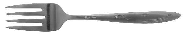 Star Crest (Stainless) Medium Solid Cold Meat Serving Fork