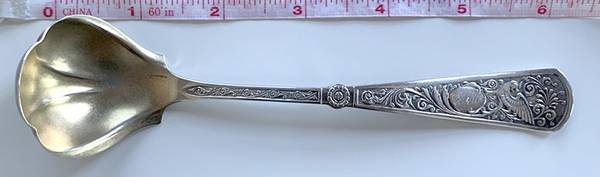 St. George (Sterling, 1890) Monogramed Solid Piece Cream Ladle