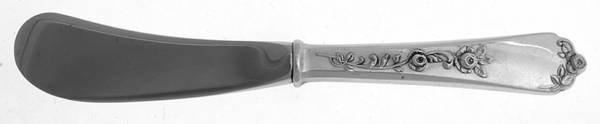 Sterling Rose (Sterling, 1955) Butter Spreader Hollow Hdl-Paddle/Stainless Blade