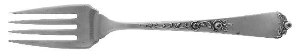 Sterling Rose (Sterling, 1955) Individual Salad Fork by Wallace Silver