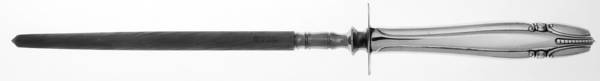 Stradivari (Sterling, 1937, No Monograms) Large Roast Steel Rod Knife Sharpener