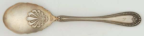 Stuart (Silverplate, 1899) Monogram Sugar Shell Spoon