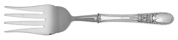 Sweetheart II-Hollywood II (Silverplate, 1946-48) Cold Meat Fork Large, Stainless Tines HC