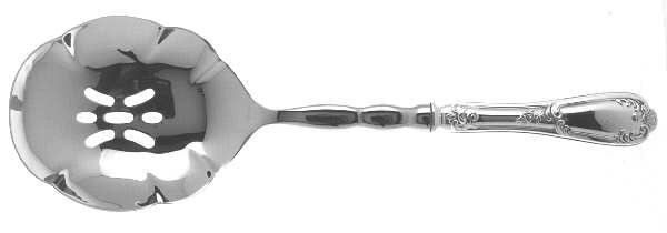 Venezia (Sterling) Oversize Pierced Stainless Casserole Spoon