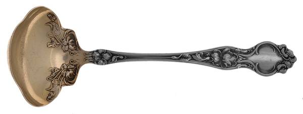 Violet (Sterling, 1904, No Monograms) Solid Piece Cream Ladle