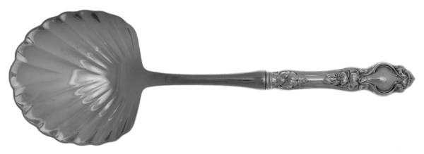 Violet (Sterling, 1904, No Monograms) Casserole Spoon with Stainless Shell Bowl