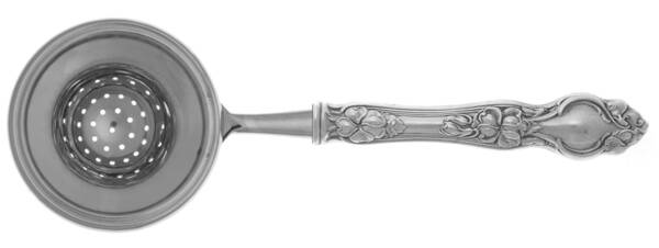 Violet (Sterling, 1904, No Monograms) Tea Strainer Overcup Serving-Stainless Bowl HC