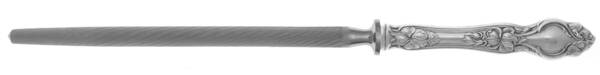 Violet (Sterling, 1904, No Monograms) Sharpener Knife with Steel Rod HC