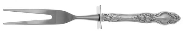 Violet (Sterling, 1904, No Monograms) Carving Fork Small with Stainless Prongs HC