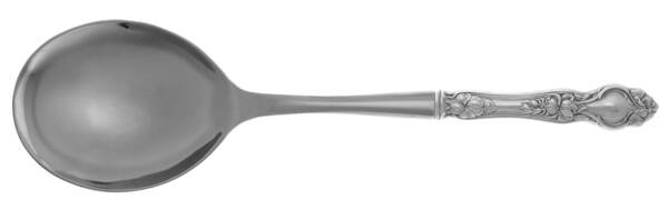 Violet (Sterling, 1904, No Monograms) Casserole Spoon with Smooth Stainless Bowl HC