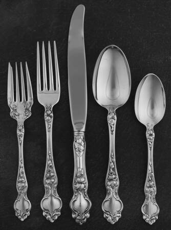 Violet (Sterling, 1904, No Monograms) 40 Piece Estate Set