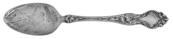 Violet (Sterling, 1904, No Monograms) Souvenir Spoon (Five O'Clock Spoon)